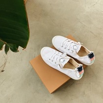 New elastic band 2020 summer comfortable original single color embroidery tail foldable white shoes womens sports shoes