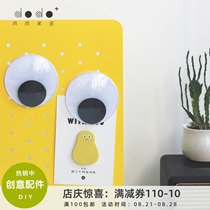 Hole board accessories Big eyes refrigerator stickers Magnetic stickers Magnet three-dimensional decoration stickers Message board stickers