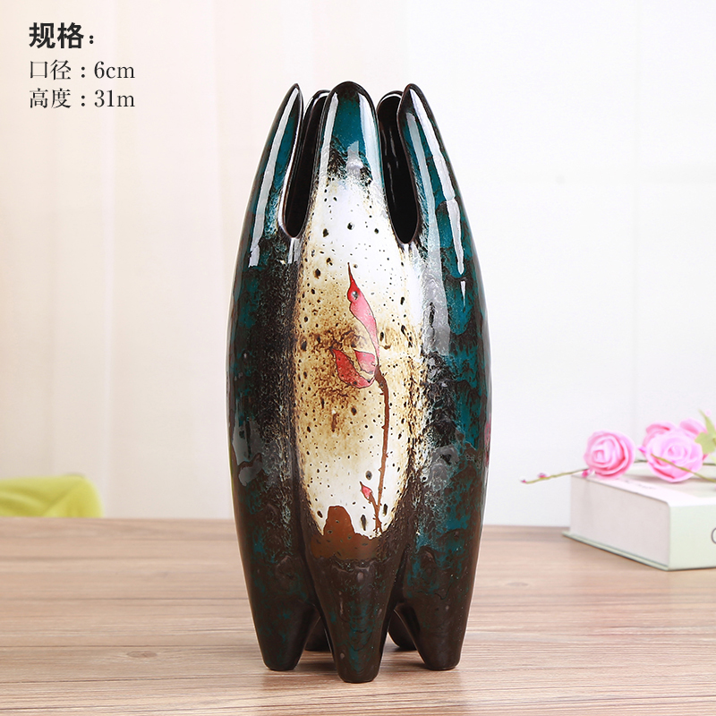 Lily fresh flowers made large dry flower vase interior decoration ceramics all over the sky star rose porcelain vase