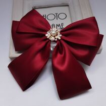 Wedding Big Butterfly Girl Bride Married After Marriage Hair Hairdress Hairdress Clothes Red Satin Lovely