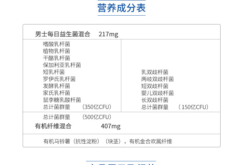 【生命花园】男性益生菌肠道菌群平衡30粒