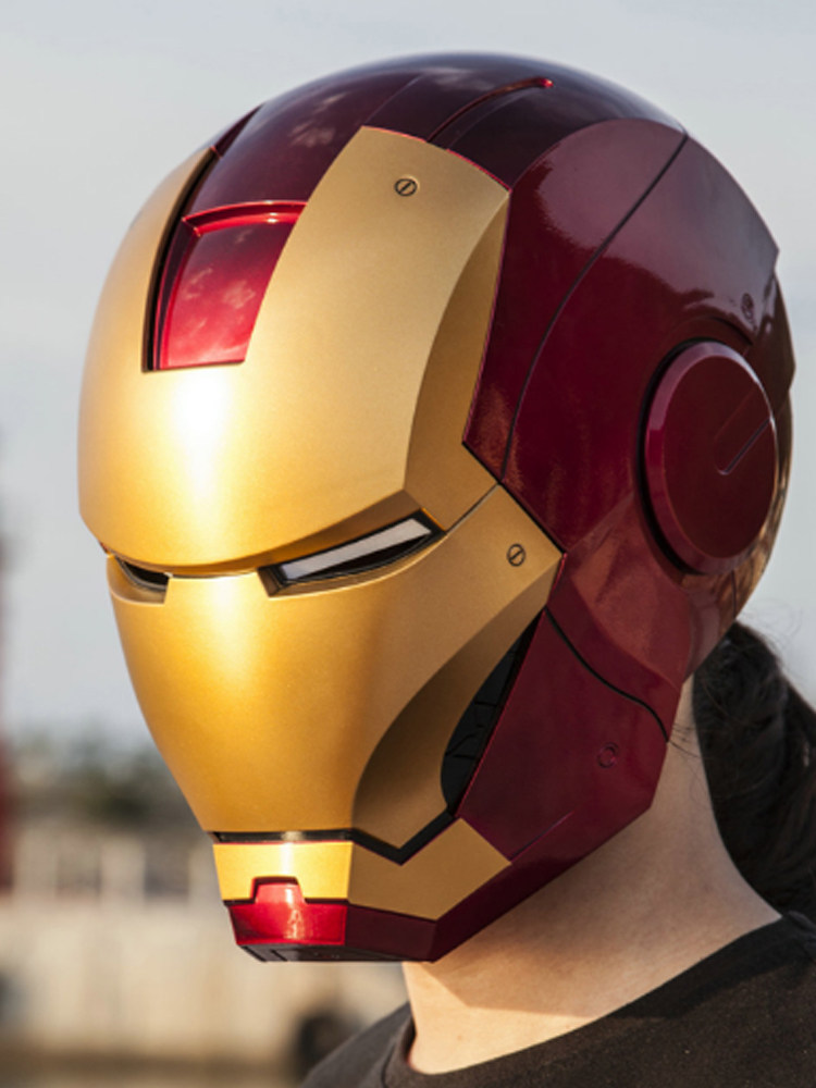 漫影雕刻钢铁侠头盔可动可发光