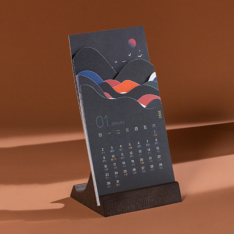 纸雕2022年创意桌面日历立体中国风50元左右送朋友礼物