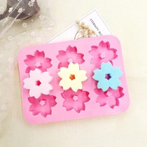 6 Sakura Snowflake Silicone Donut Mold Silicone Cake Mold High Temperature Resistant Easy Release Jelly Mold