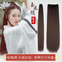 Ancient style wig ancient wind super long dark brown corn required to send a Han suit to shoot a small dragon lady unknotted straight hair sheet