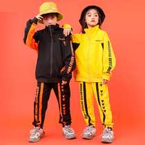 Boys clothes hip-hop tide clothes childrens spring and autumn costumes primary school students hip-hop style sports clothes jazz dance clothes cool
