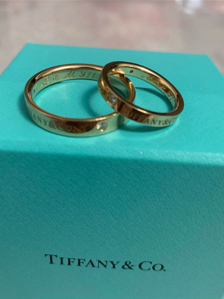 环蒂芙尼情侣对戒结婚戒情人节礼物
