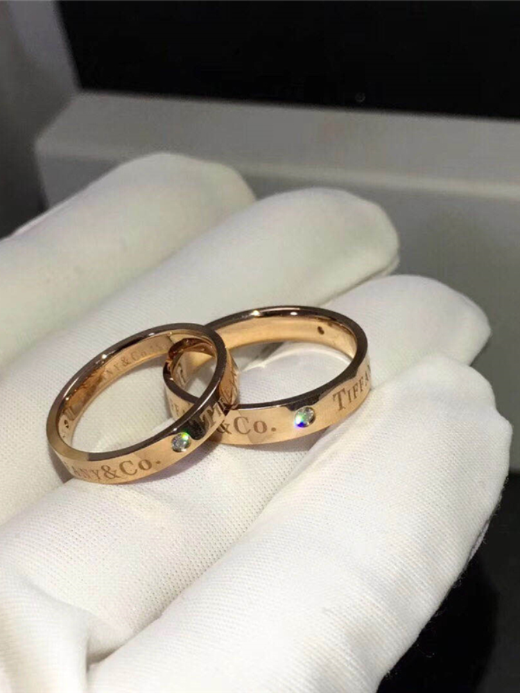 环蒂芙尼情侣对戒结婚戒情人节礼物