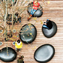 GRP Mall Casual Chair Creative Goose Pebble Stool Landscape Imitation Stone Chair Beauty Chen Customized Outdoor Lounge Chair