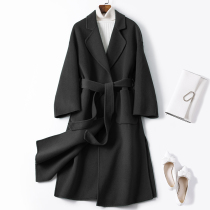 Cover model 2021 new mid-length Korean version of the wool niqab jacket loose cashmere wide version of the double-sided woolen coat