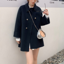 2021 autumn and winter new fashion Korean version of the double-sided wool coat childrens coat slim and thin medium and long section