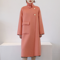 2021 new version of Nizi mid-length loose zero cashmere expanded double-sided woolen coat womens coat Korean version of the popular