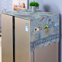 Manben fridge dust cover single door open double door double door home European style kitchen waterproof oil-proof fridge cover cloth cover cloth