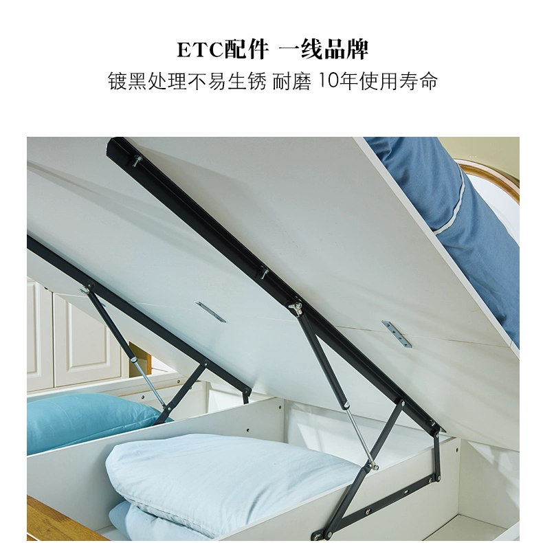 Đồ nội thất Yaobang Giường gỗ đặc Địa Trung Hải 1,8 mét phòng ngủ hiện đại đơn giản giường đôi giường cưới 1,5 mét giường công chúa - Giường