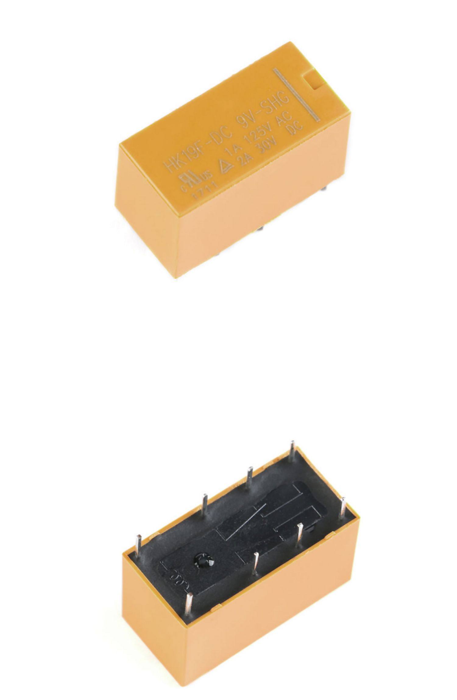 继电器hk19fdc3v5v9v12v24vshg2a8脚2开2闭二组转换