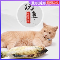Pet cat 3D simulation fish cat supplies cat toys cat mint fish tease cat cat molars kitten pillow