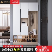 Entrance entrance cabinet Shoe cabinet integrated large-capacity living room partition cabinet Light luxury wind entrance door household door foyer cabinet
