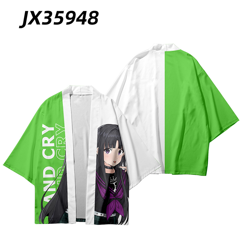 中国限定品 井芹仁菜 空白とカタルシス 法被 羽織 演出服 井芹仁菜同款青春风衬衫撞色七分袖宅服演出应援痛衣服