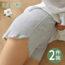 Lace safety pants womens cotton anti-light can be worn outside leggings three-point pants can be worn outside size bottom shorts