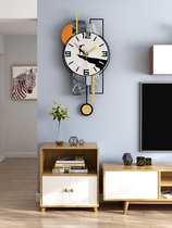 Nordic creative fashion wall clock living room simple modern luxury watch watch Net Red personality atmospheric decoration wall clock