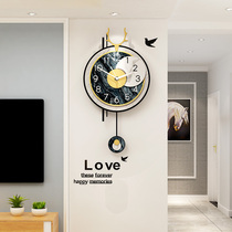 Net red wall clock clock living room creative fashion Nordic light luxury home clock modern simple personality wall decoration