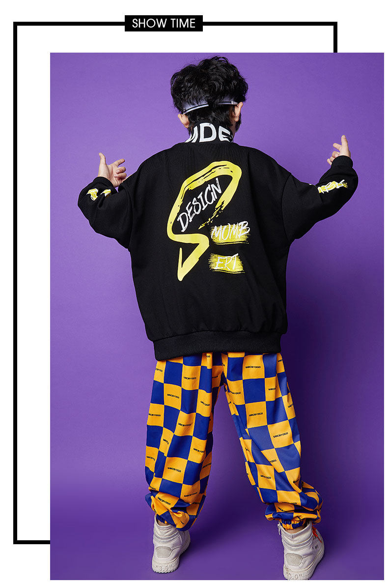 儿童街舞套装男童hiphop潮男孩嘻哈风爵士舞服装少儿架子鼓演出服