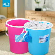 Tea Flower Tea Flower Plastic CUHK Number of garbage bins Living room toilet Home Creative Clean Bucket