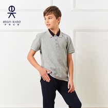 Eaton Guild College dress summer new children turn light grey short sleeve T-shirt 17T043