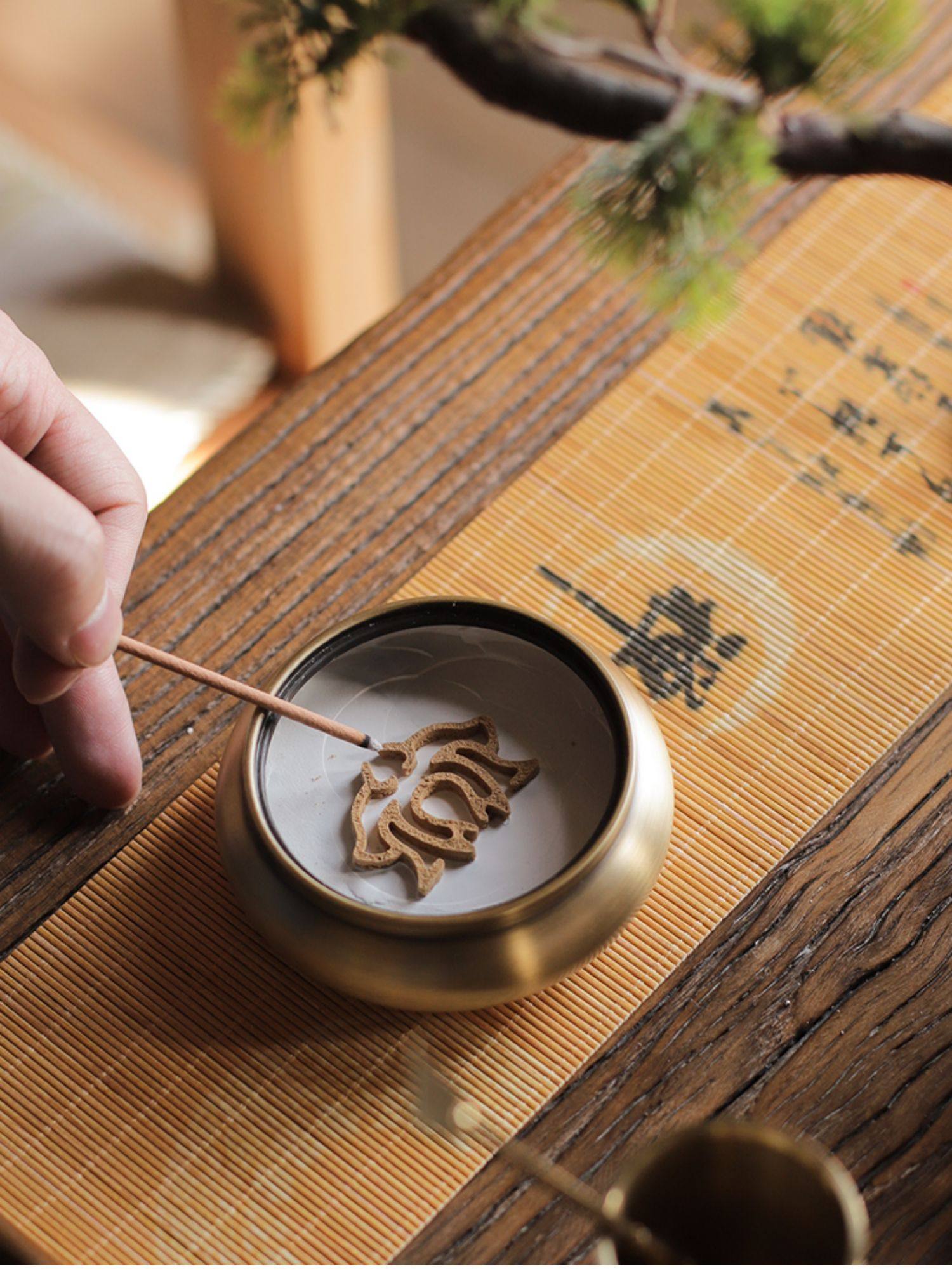 香道用具入门纯铜香篆套装制香粉打纂工具熏香沉香家用室内香薰炉