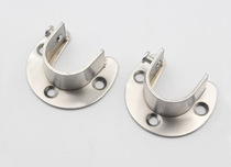 Clothes pole wardrobe base stainless steel pipe balcony pole Holder Holder clothes clothes rod fixing accessories round pipe hanging hardware base