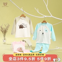 Baby clothes spring and autumn cotton female baby autumn clothes autumn pants Mens childrens underwear set Pajamas cotton two-piece set