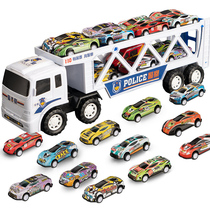 Childrens large trailer toy car boy inertia car alloy car car car racing model police trailer