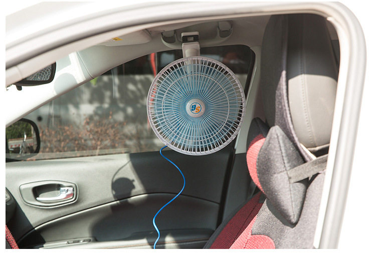 旋转小型电扇车内充电冷风扇电风扇货车车顶风力车风扇 车载 车用