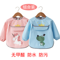 Children hood dress Long sleeves Waterproof Apron baby Dining Around Hood for men and women Fall Winter Anti-dirty Anti-wear Baby Saliva Towel