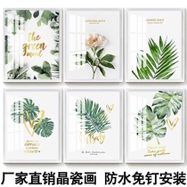 Entrance entrance dining room living room hanging painting 2021 new Nordic bathroom painting crystal porcelain decoration soft painting