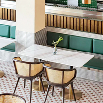 Customized dining furniture table and chair combination dining table sub-plate card seat sofa stool simple modern milk tea shop coffee shop