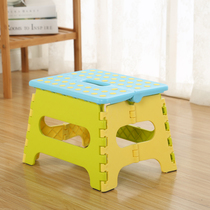 Plastic folding stool portable shrink bench creative childrens small stool subway train Maza adult chair