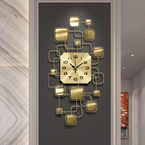 Wall clock Living room household fashion silent watch Dining room Personality creative bedroom hanging watch Atmospheric art Light luxury clock
