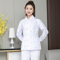 Broken Flower Nurse Suit Split Long-sleeved Short Sleeve Suit Workwear Month-In-Law Mother & Baby Care Service Domestic Work Suit