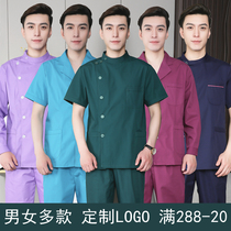 Male Nursing shorts Short-style Vest-Style Collar Summer Clothing Massage Pedicure Nursing Dental Oral Doctor Worksuit Suit