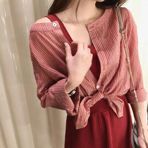 Suitable for seaside photo tourism wearing clothes female travel vacation skirt ins super fire island wear suit beach skirt