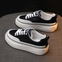 Leather Little White Shoes 2022 New Spring Womens Shoes in European Pine Pine Sky Spring Sleeping Snappers