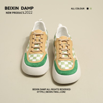 Leather bread small white shoes girl 2022 new spring pine light thick soles small autumn casual plate shoes