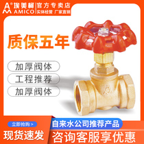 EMECO brass shut-off valve 4 points dn20 brass soft seal thickened high temperature and high pressure steam handwheel water valve