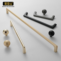 Chiashan light luxury wardrobe door handle Simple modern long handle Light luxury black drawer shoe cabinet single hole handle