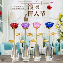 Crystal rose ornaments send girlfriend birthday anniversary gifts practical creative Tanabata Valentines Day gifts