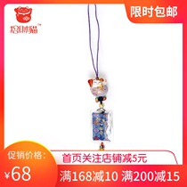 Zhaocai cat car pendant car interior rearview mirror decoration ceramic car hanging creative car decoration