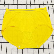 Yellow underwear womens seamless naked ammonia fat MM mother high waist antibacterial mugwort Ben Mingnian elastic pants autumn and winter new products