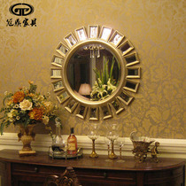 Guanding custom gear mirror European style industrial wind wall decoration living room corridor wall hanging mirror creative mirror