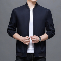 Spring stand-neck business casual jacket 30-50 year old shirt middle-aged mens coat dad wear thin jacket